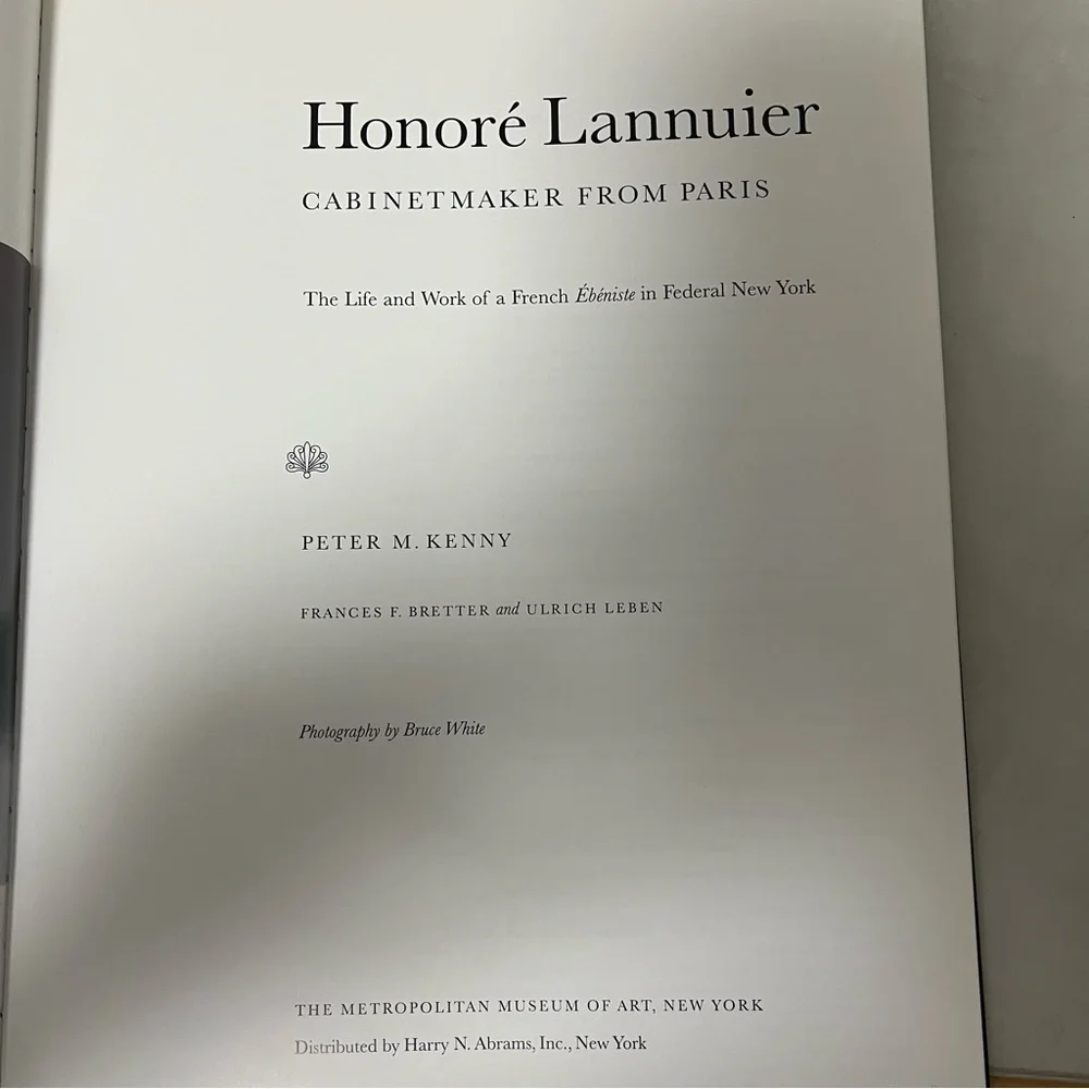 Honoré Lannuier Cabinet Maker From Paris Reference Book Metropolitan Museum